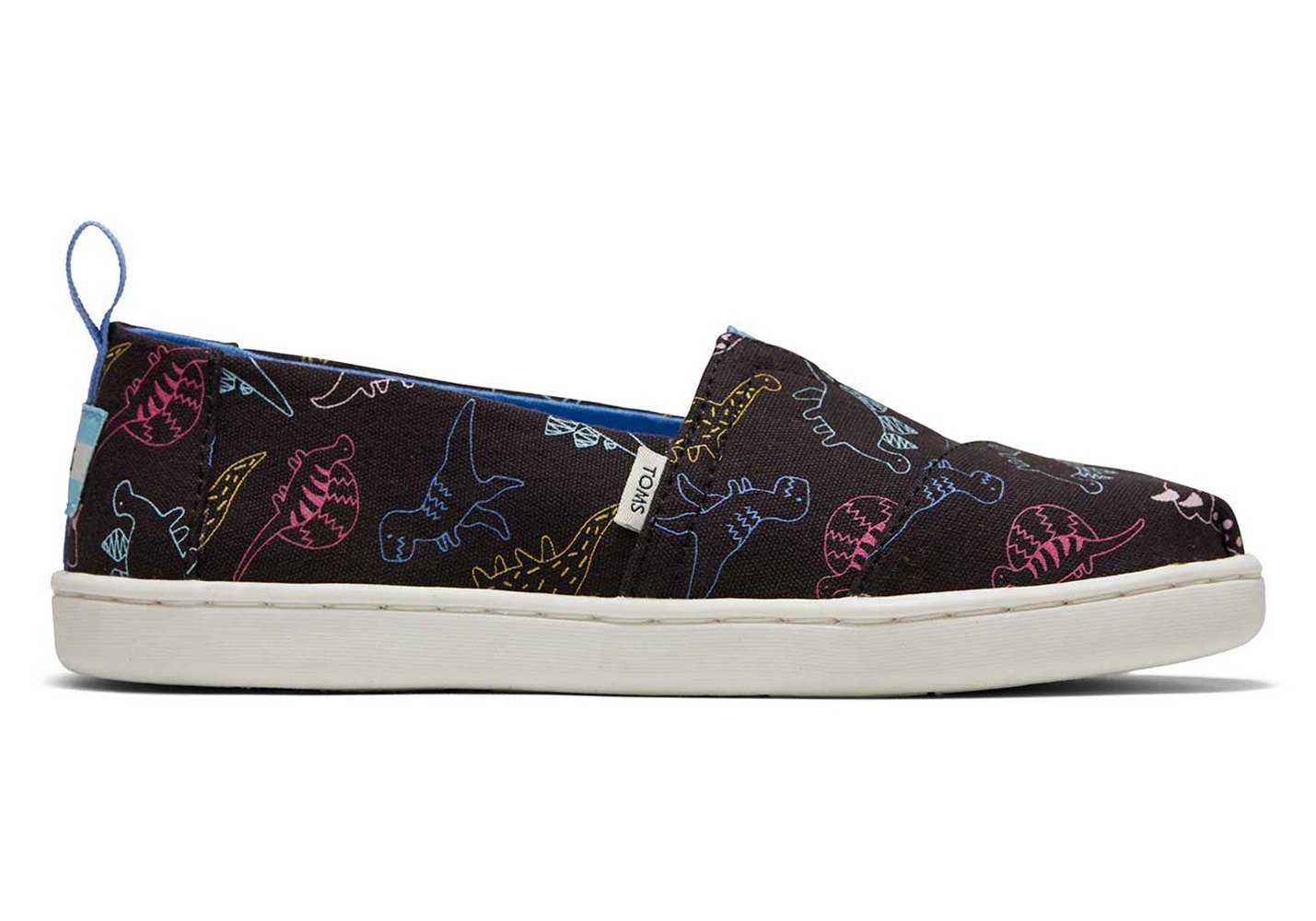 Toms Alpargata Youth Dinosour Doodles Espadrille Black - Kids - 49853-XRFO